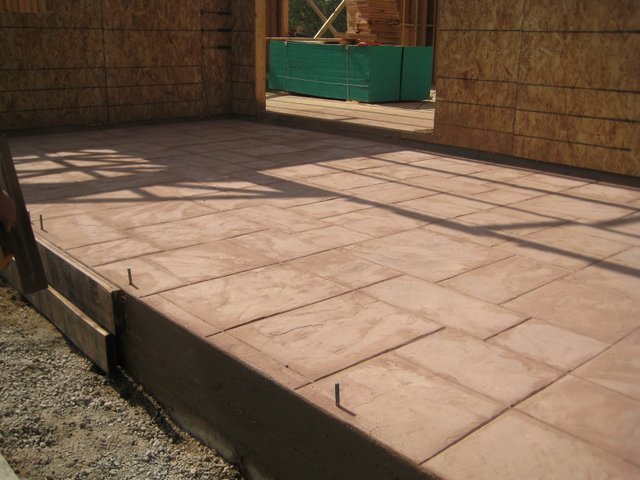 stamping completed concrete ash street homes kurowski